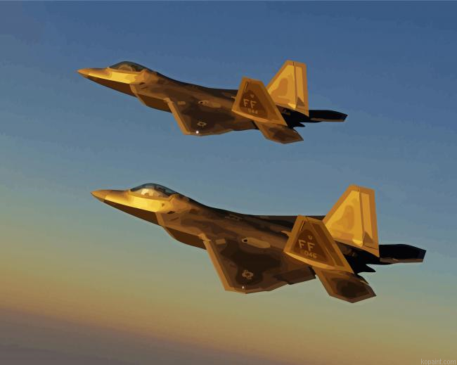 Military F22 Raptor Planes Paint By Numbers.png