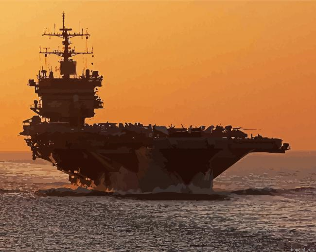 Military Ship Paint By Numbers