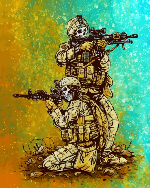 Military Skulls Painting By Numberss.png