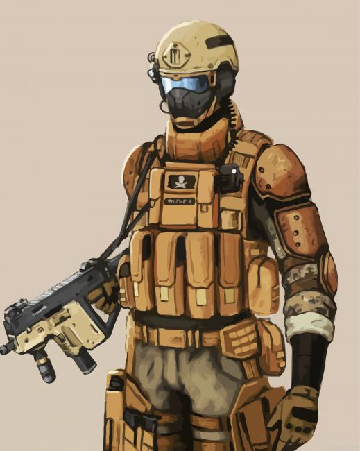 Military Soldier Paint By Numbers.png