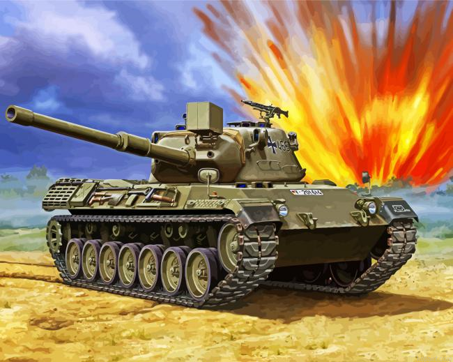 Military Tank War Painting By Numberss.png