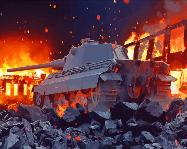 Military War Tank Paint By Numbers.png