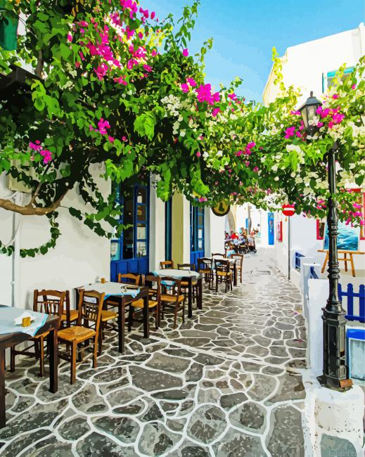 Milos Alleys In Greece Paint By Numbers