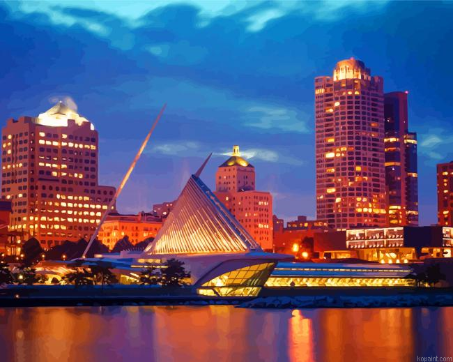 Milwaukee City At Night Paint By Numbers.png