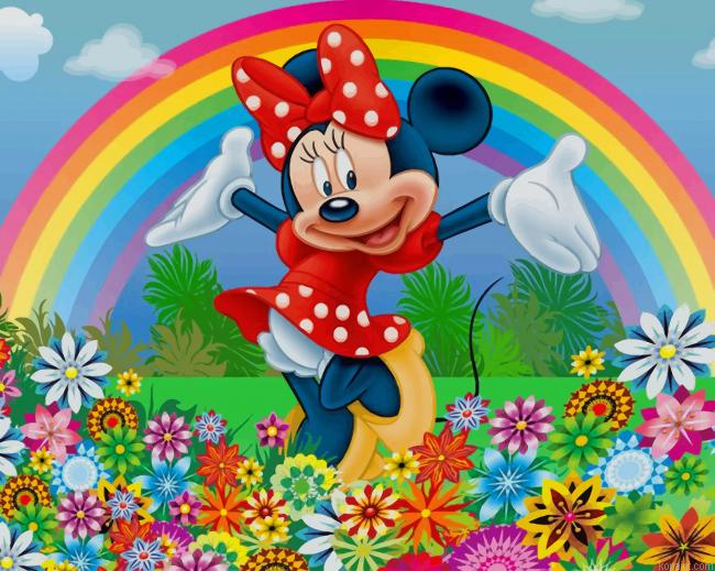 Minnie In Garden New Painting By Numberss.png