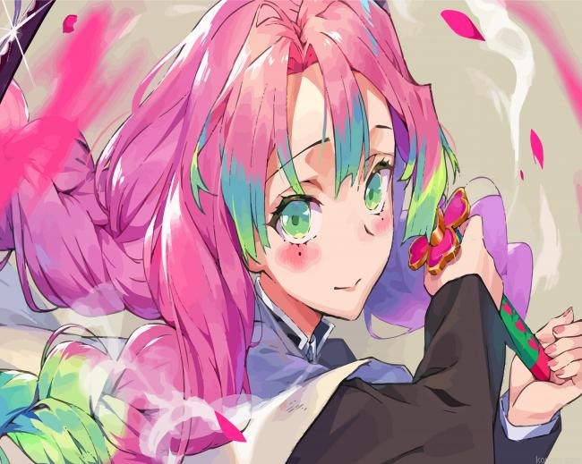 Mitsuri Anime Girl Paint By Numbers