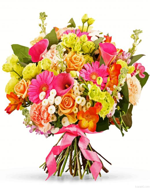Mixed Summer Bouquet Paint By Numbers
