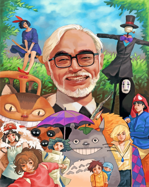 Miyazaki And Ghibli Team Painting By Numberss.png
