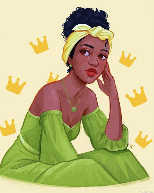 Modern Princess Tiana Paint By Numbers