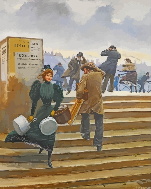 Modiste Sur Le Pont Des Arts Painting By Numberss.png