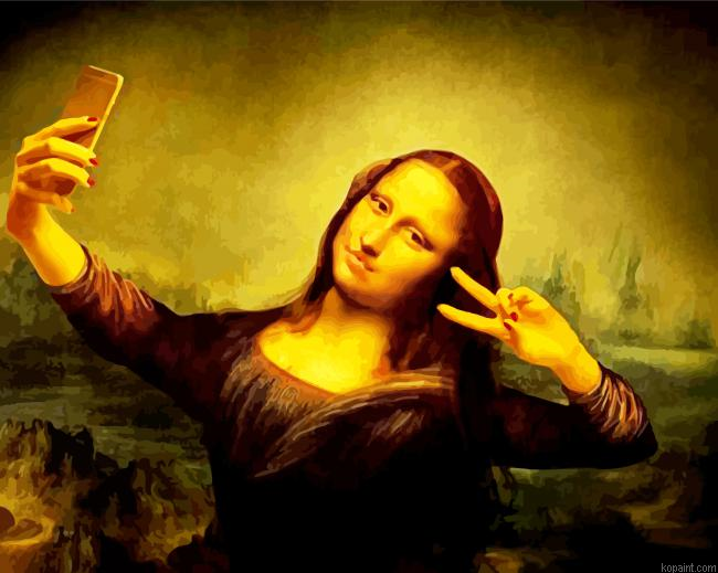 Mona Lisa Selfie Painting By Numberss.png