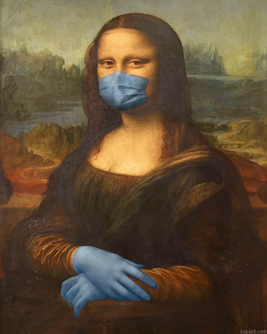Mona Liza Wearing Mask New Painting By Numberss.png