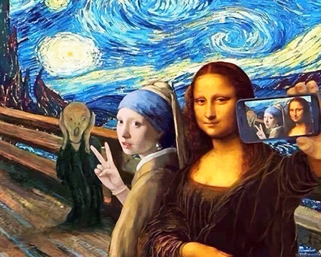 Monalisa Selfie New Painting By Numberss.png