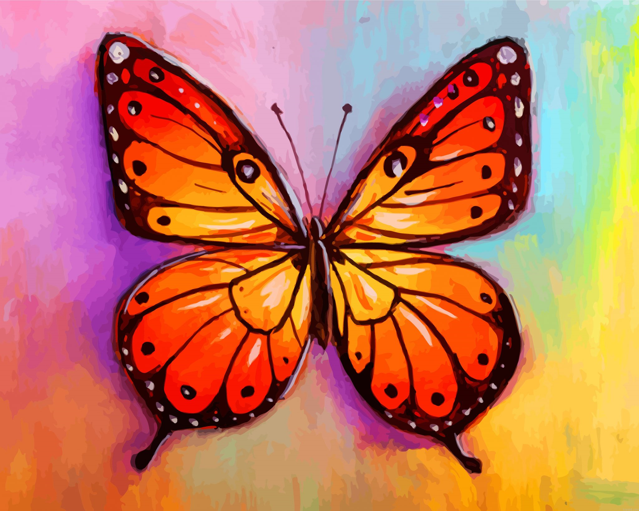 Monarch Butterfly Painting By Numberss.png