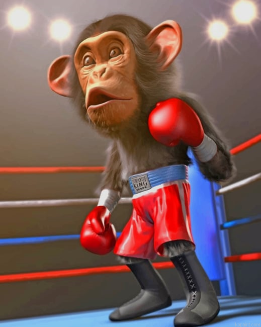 Monkey Boxer New Painting By Numberss.png