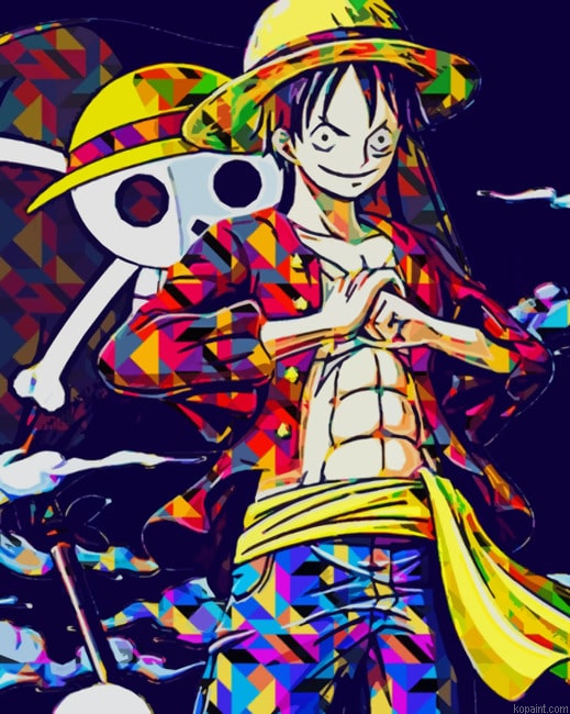 Monkey D Luffy One Piece New Painting By Numberss.png