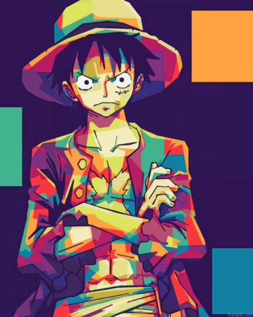 Monkey D Luffy Pop Art New Painting By Numberss.png