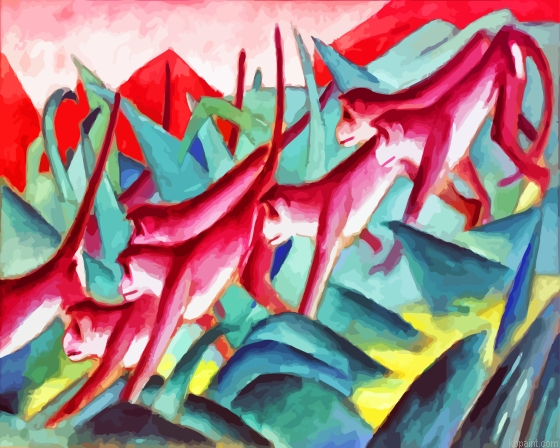 Monkey Frieze By Franz Marc Painting By Numberss.png