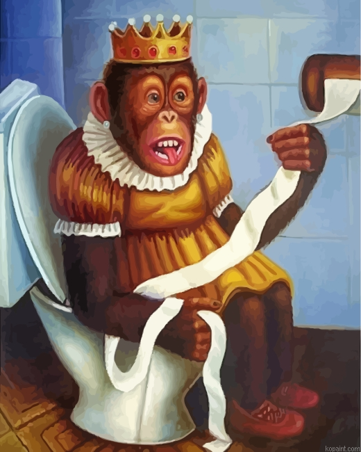 Monkey Queen In Wc Painting By Numberss.png