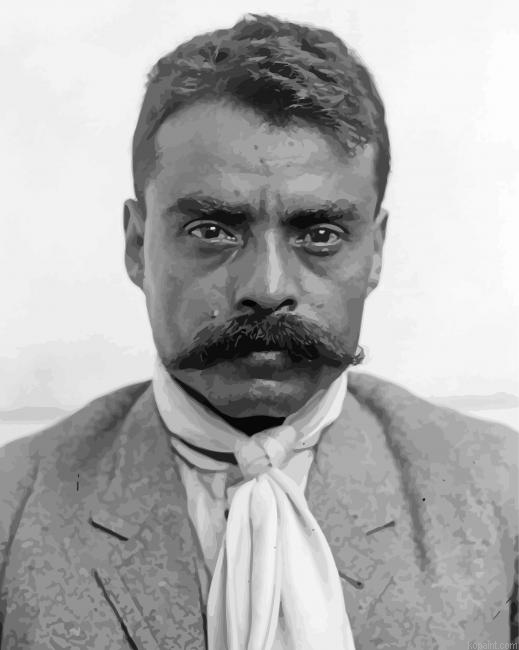 Monochrome Emiliano Zapata Painting By Numberss.png