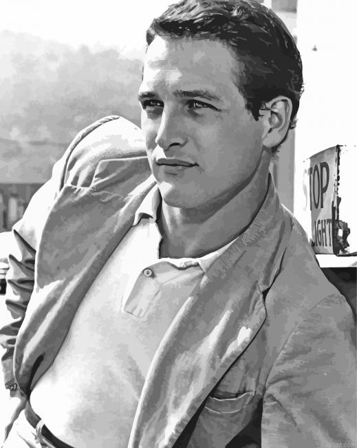 Monochrome Paul Newman Painting By Numberss.png