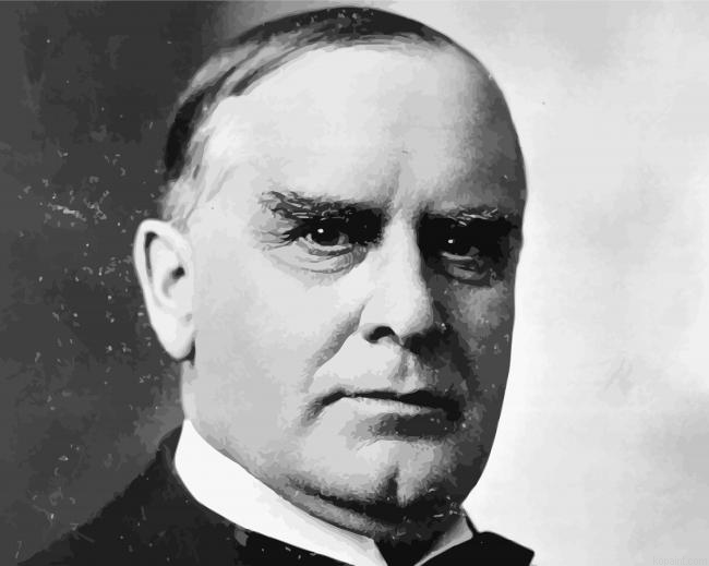 Monochrome William Mckinley Illustration Painting By Numberss.png