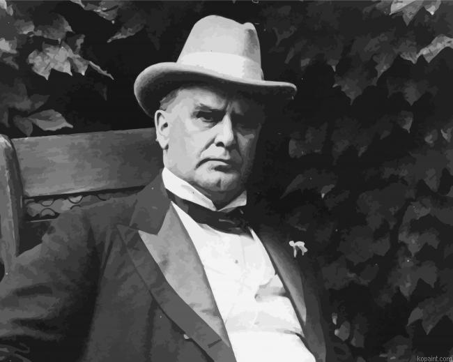 Monochrome William Mckinley Painting By Numberss.png
