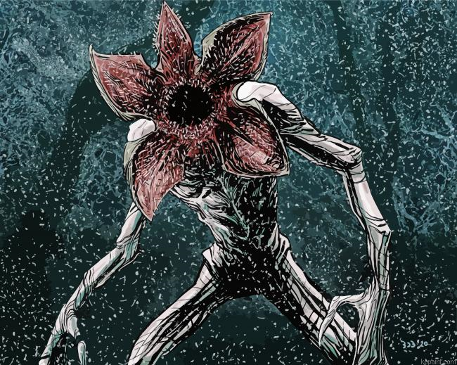Monster Demogorgon Stranger Things Painting By Numberss.png