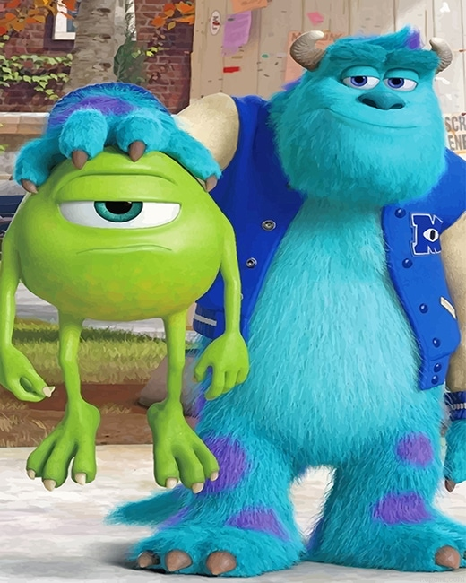 Monsters University Mike And James Wazowski New Painting By Numberss.png