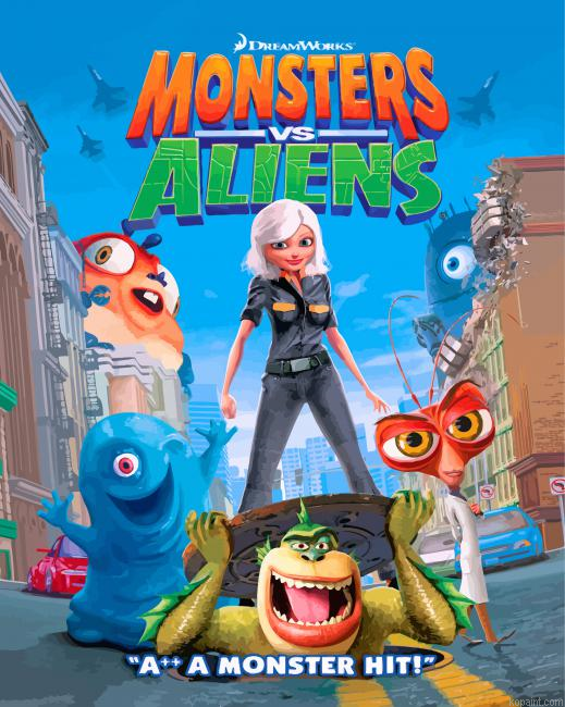 Monsters Vs Aliens Characters Painting By Numberss.png