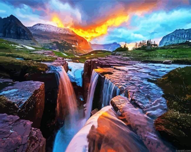 Montana Glacier National Park Painting By Numberss.png