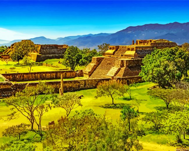 Monte Alban Mexico Oaxaca Painting By Numberss.png