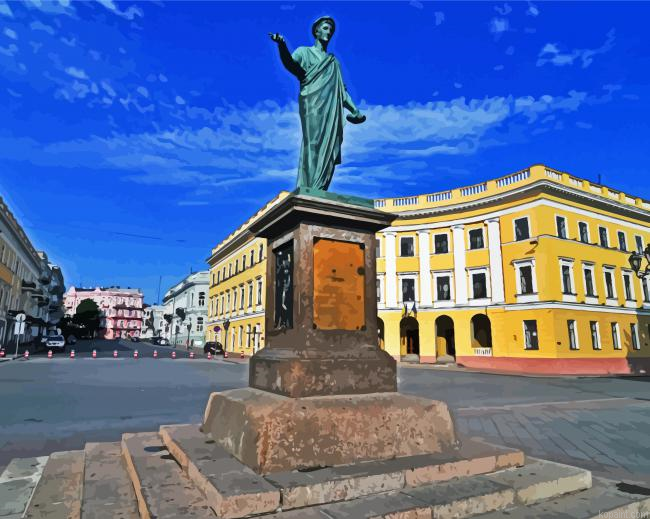 Monument To Duc De Richelieu Paint By Numbers.png