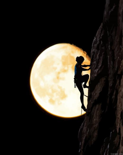 Moon Girl Silhouette Climber Painting By Numberss.png