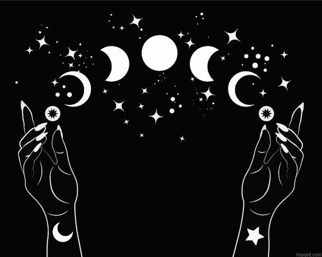 Moon Pagan Wiccan Goddess Symbol Painting By Numberss.png