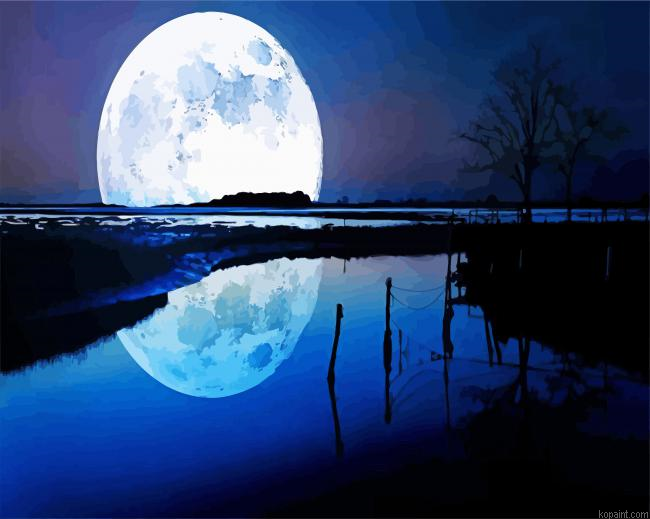 Moonlight Reflction Paint By Numbers.png