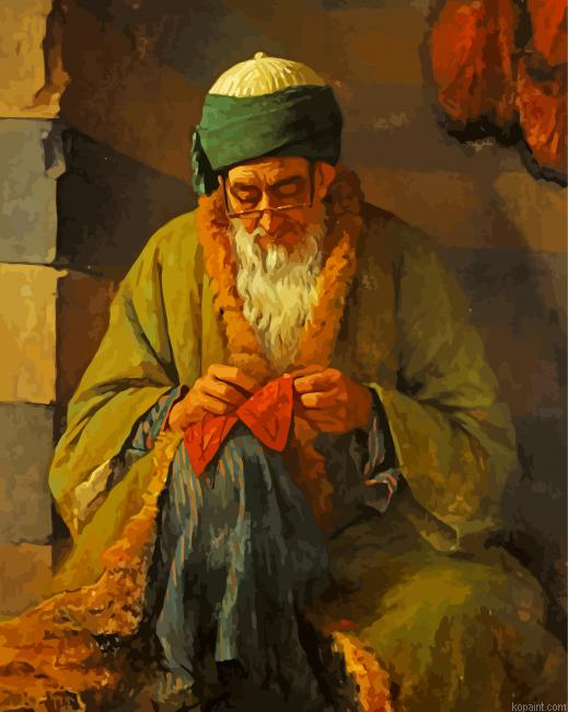 Moorish Man Sewing Painting By Numberss.png