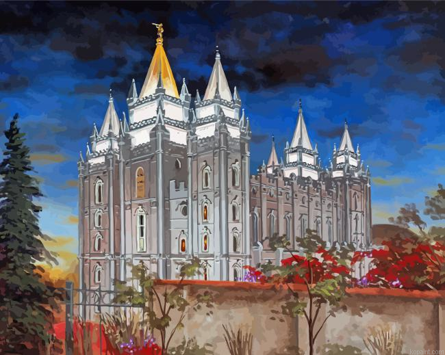 Mormon Temple Utah Painting By Numberss.png