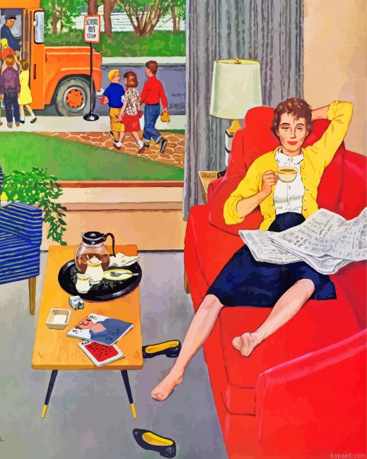Morning Coffee Break Paint By Numbers