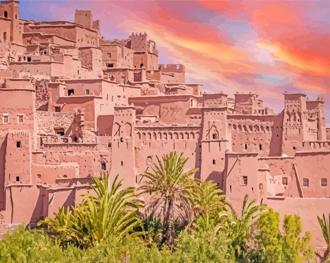 Moroccan Adobe Houses Painting By Numberss.png