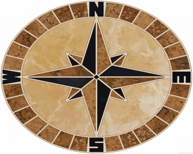Mosaic Compass Painting By Numberss.png
