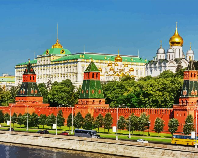 Moscow Kremlin Russia Painting By Numberss.png