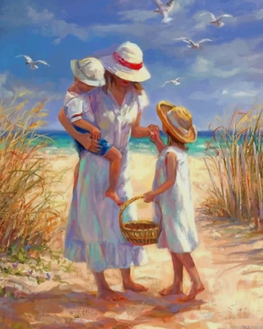 Mother And Children New Painting By Numberss.png