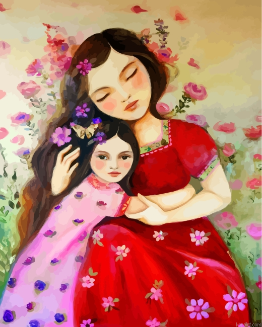 Mother And Daughter Painting By Numberss.png