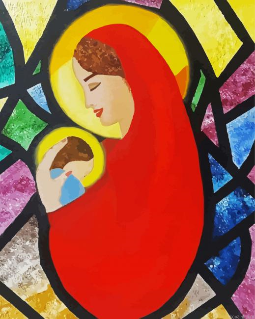 Motherhood Art Painting By Numberss.png