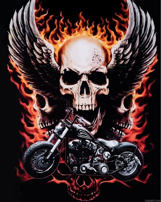 Motocross Skull Painting By Numberss.png