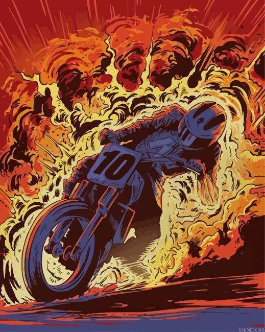 Motorbike Race Painting By Numberss.png