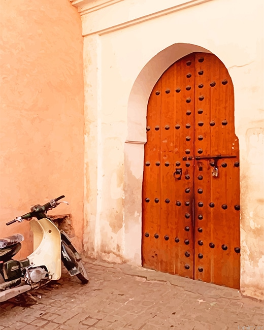 Motorcycle Door Marrakesh Morocco New Painting By Numberss.png