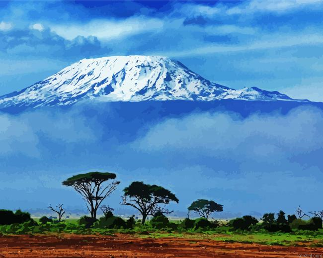 Mount Kilimanjaro Tanzania Painting By Numberss.png