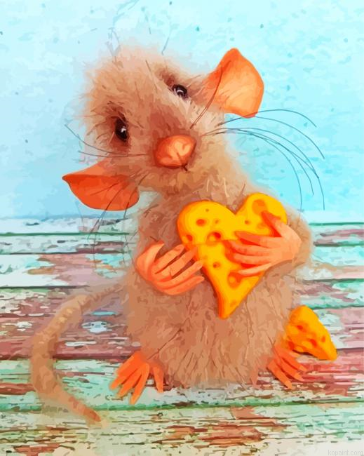 Mouse And Cheese Painting By Numberss.png